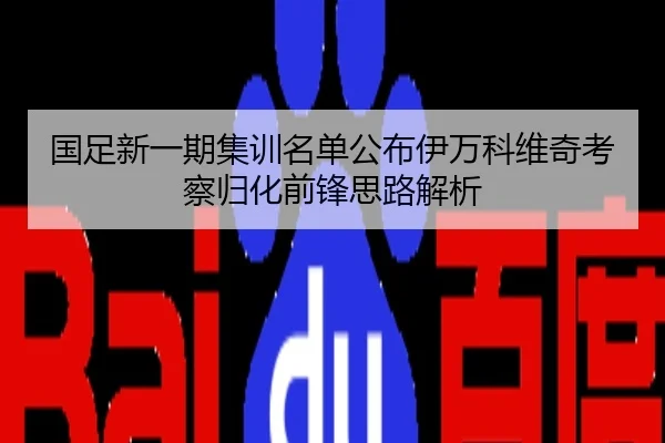 国足新一期集训名单公布伊万科维奇考察归化前锋思路解析